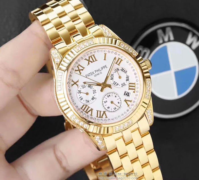 百達翡麗PATEK PHILPPE 全新多功能腕表 進口9100機械機芯 316L精鋼表殼錶帶 超級防水 最佳男士腕表  wssb4978